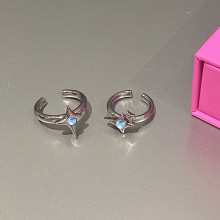 55克拉天然欧泊石戒指 配镶5分天然钻石