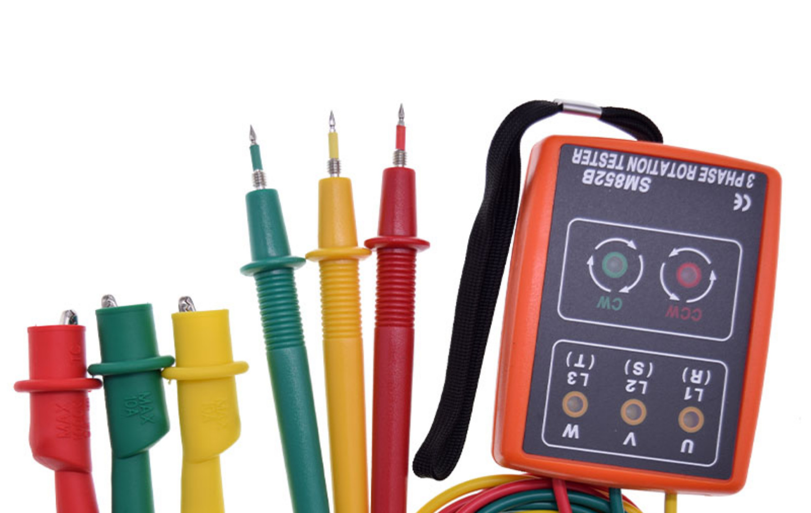 sm852b 相序表三相交流相序表便携式相序计电流测量仪相序仪