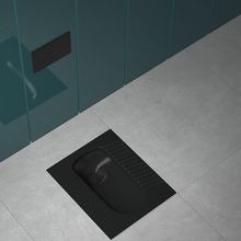 新款北欧创意黑色蹲便器 隐藏式入墙暗装感应水箱 嵌入式蹲坑蹲厕