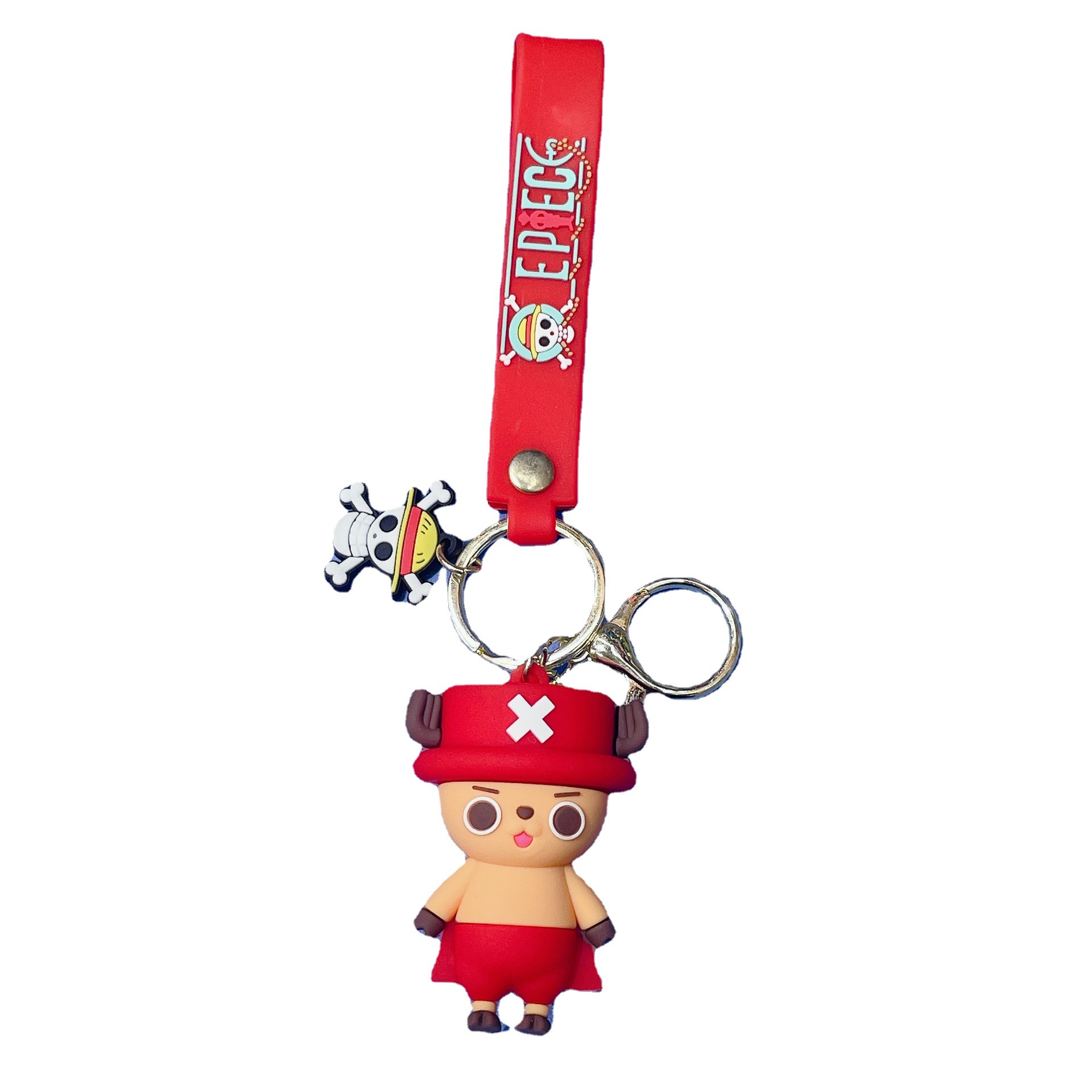 Cartoon Anime Pirate Keychain Doll Luffy Chopper Cars and Bags Keychain Pendant Small Gift Wholesale