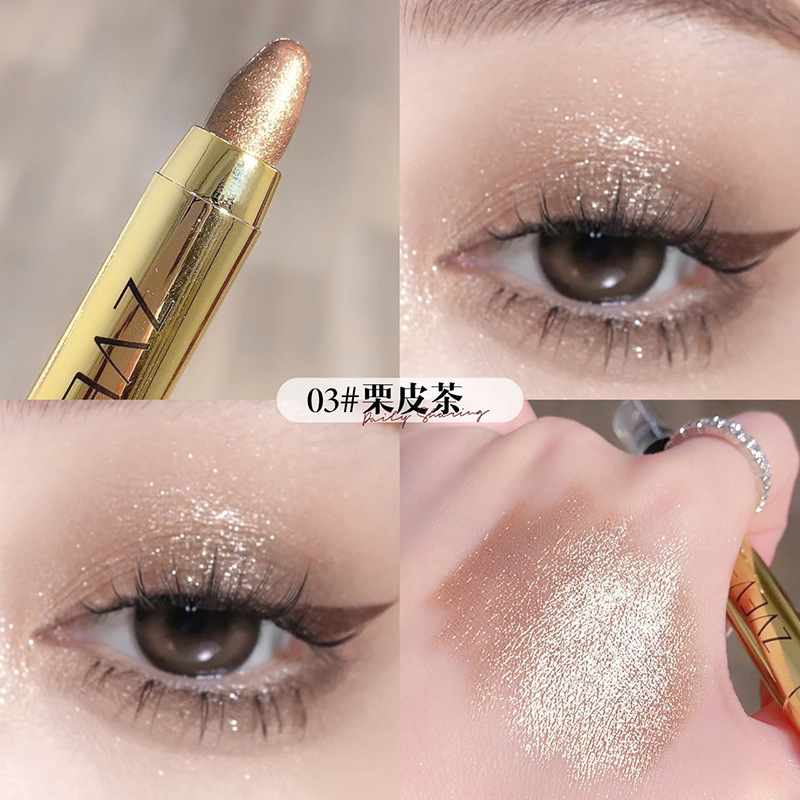 Zvev Lazy Eyeliner Pen One Touch Molding Earth Color Crouching Silkworm Double-Headed Smudger No Falling out Non-Fading Eyeshadow Stick