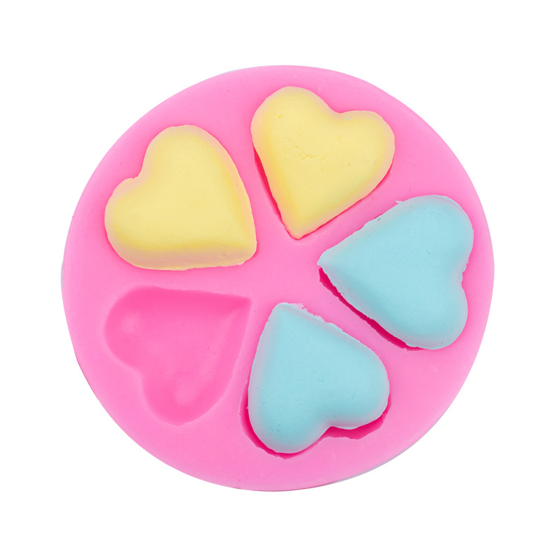 心连心爱心翻糖蛋糕巧克力模具 手工皂模布丁超轻粘土diy烘焙工具