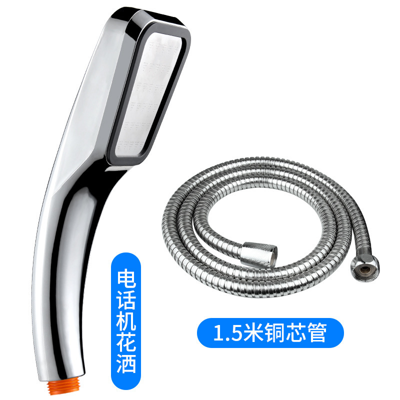 Electroplating 300-Hole Telephone Shower Head Supercharged Anion Shower Head Electroplating Handheld Shower Head Factory Direct Sales