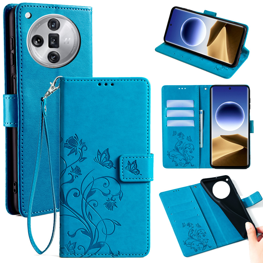 适用oppo find x7 5g挂绳手机壳x3 pro个性翻盖x2 pro手机保护套