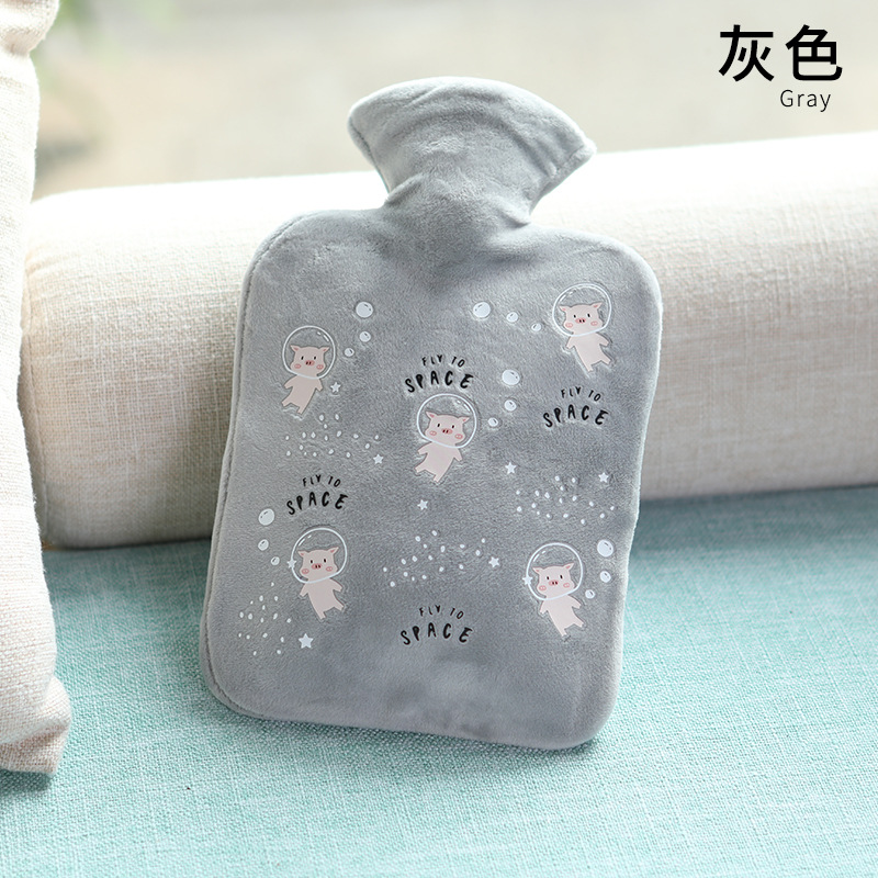 New Cartoon Plush Hot Water Bag Water Injection Type Large PVC Hot Water Bag Liner Irrigation Hot Water Bag Cover