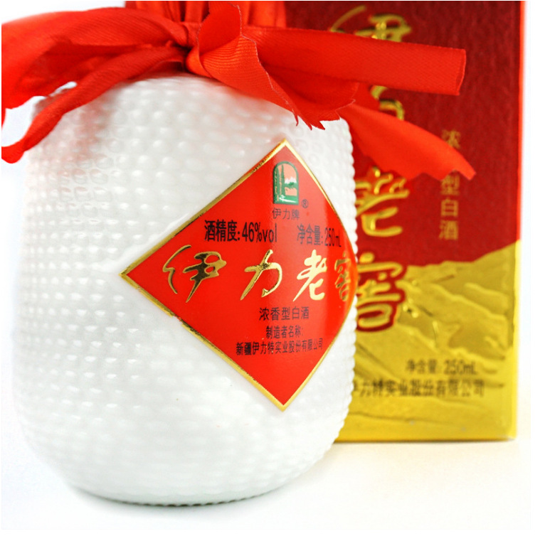 伊力小老窖浓香型白酒伊力特46度250ml*10瓶/箱镀金时光新包装