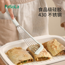 FaSoLa炒菜铲子硅胶锅铲不粘锅专用煎鱼蛋煎饼牛排不锈钢蝴蝶铲子