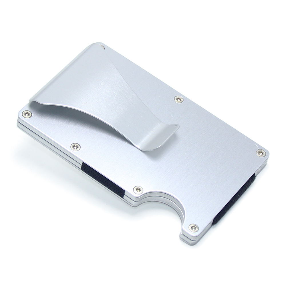 rfid铝合金信用卡夹银行卡名片夹钞票零钱名片钱包收纳金属钱夹