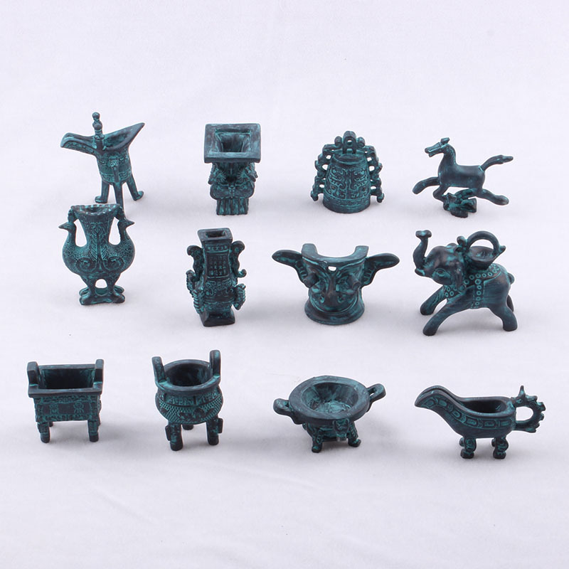 resin craft decoration children‘s puzzle game archaeological blind box resin antique crafts bronze ware sanxingdui