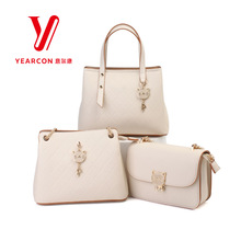 yearcon意尔康新款女包时尚撞色手提包单肩斜…,九成新长_阿里巴巴找