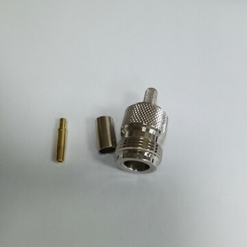 射频连接器n-k3n型母头压接50-3线3d-fb rg58 l16馈线接头 n母头