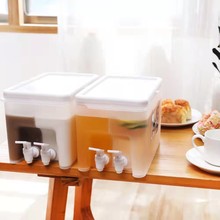 冷水壶带龙头3.5L夏季家用柠檬水冰箱凉水桶大容量冰水壶水果汁壶