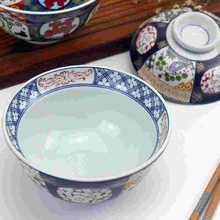 日式陶瓷带盖拉面碗汤碗创意个性家用吃饭碗6英寸盖浇饭碗大炖盅