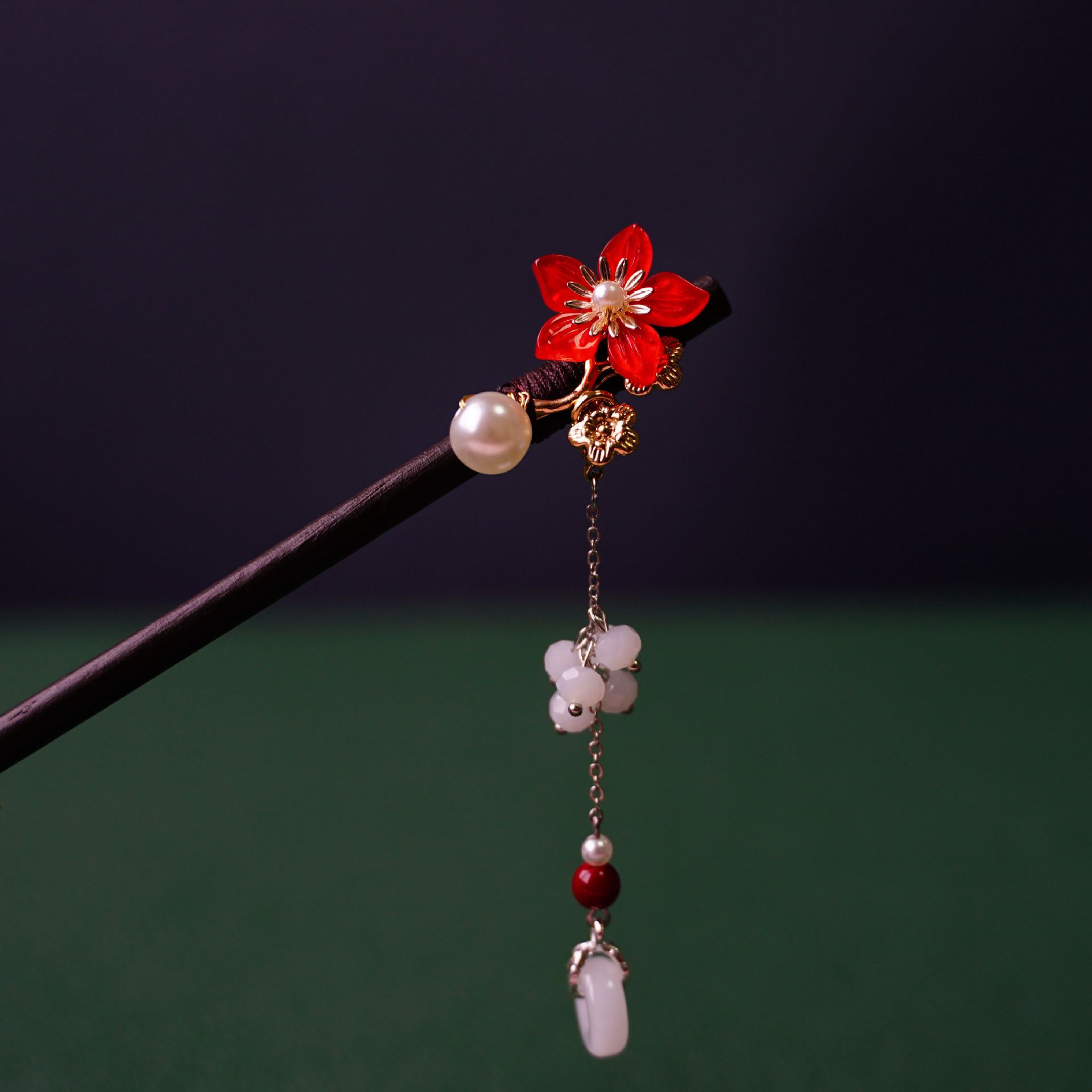 簪花录2022年手工缠花古风发簪女 流行日常百搭古装头饰汉服簪子