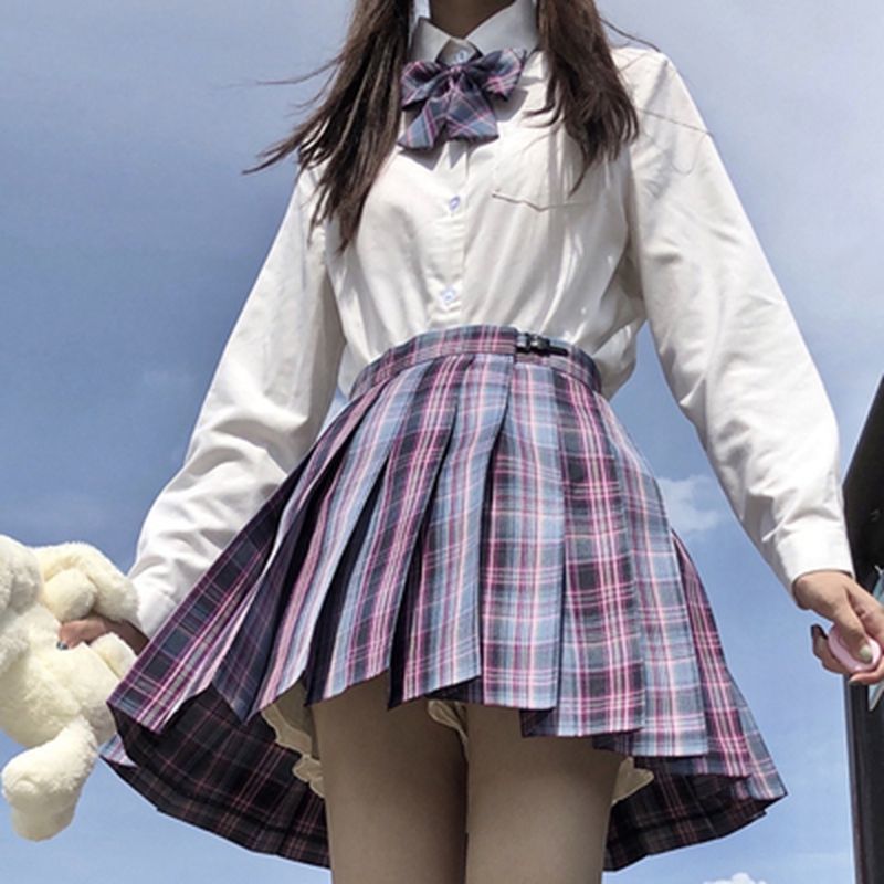 jk制服套装原创正版日系学院风不死川格裙全套裙百褶裙子加绒衬衫