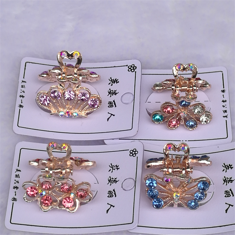 2 Yuan Store Ornament Supply Alloy Diamond Bang Clip Adult Elegant Head Clip Bow Small Jaw Clip Barrettes