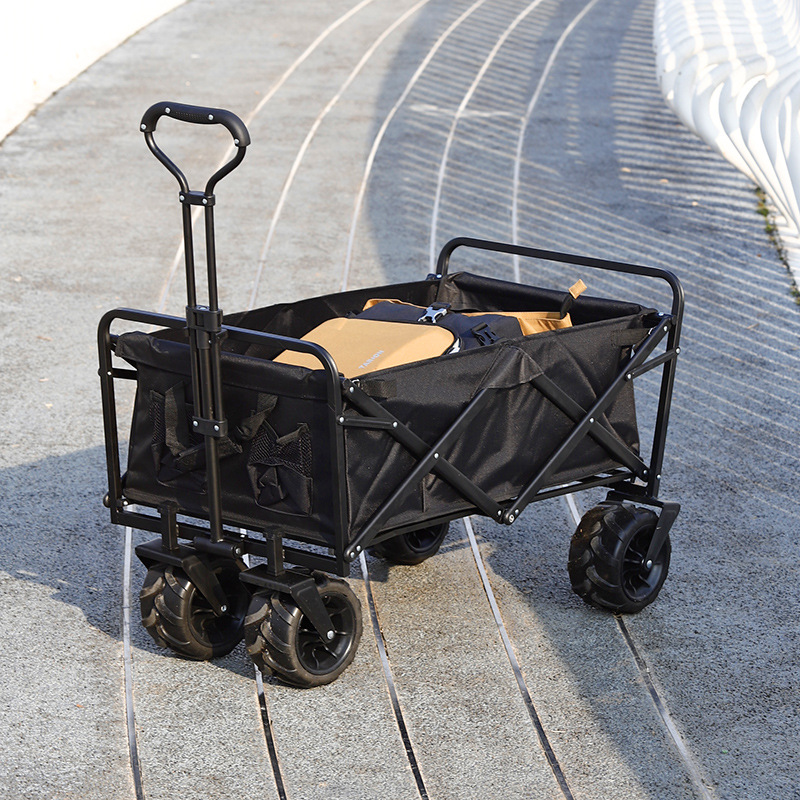 家用手拉车四轮折叠小拉车便携超市购物买菜拉杆车户外野营钓鱼车
