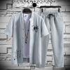 summer Chinese style Borneol Short sleeved suit Thin section Tang costume Buddhist clothes men's wear collocation clothes a set summer Chinese style Borneol Short sleeved suit Thin section Tang costume Buddhist clothes men's wear collocation clothes a set