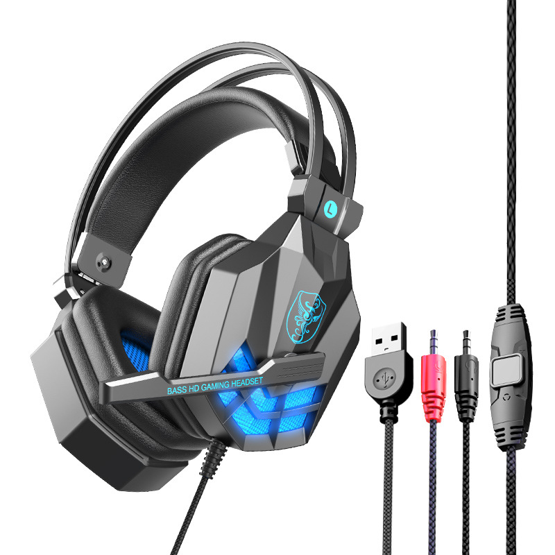 Soyto Exclusive for Cross-Border Computer Headset Wired Huaqiang North Gaming Headset for E-Sports Head-Mounted Headset Generation Wholesale