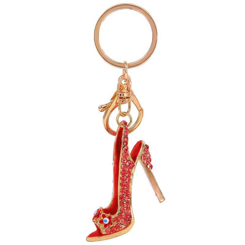 Wholesale New Fashion Trendy Red and Blue High Heels Keychain Bag Ornaments Key Accessories Ornaments in Stock