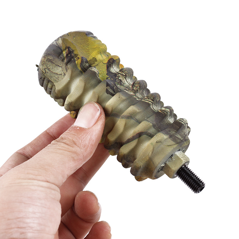 弓箭减震器 复合反曲弓减震平衡杆 射箭器材 短橡胶稳定器迷彩色