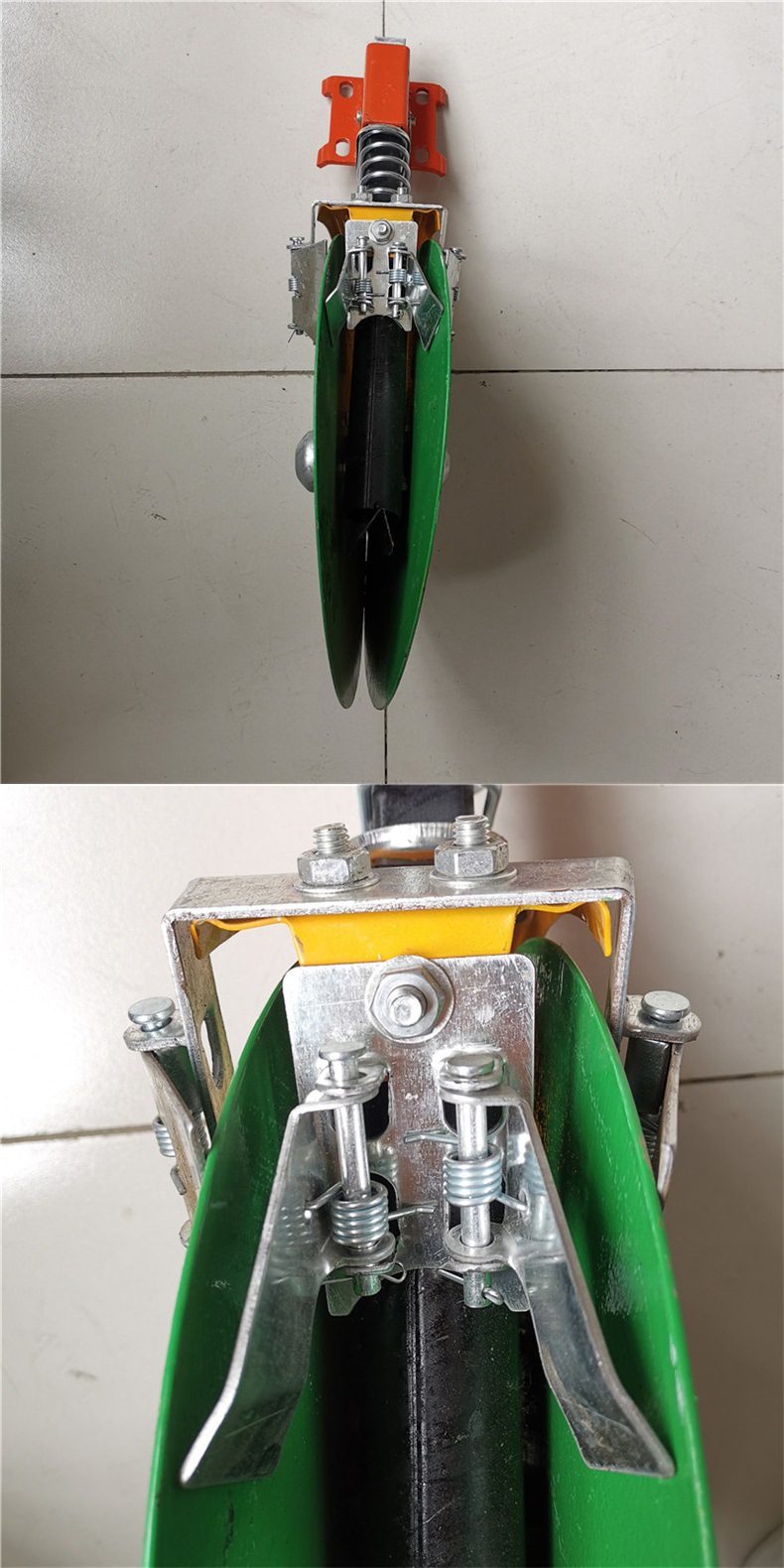 拖拉机花生播种机小麦玉米开沟器总成地轮外刮土刀锰钢材质圆盘搂