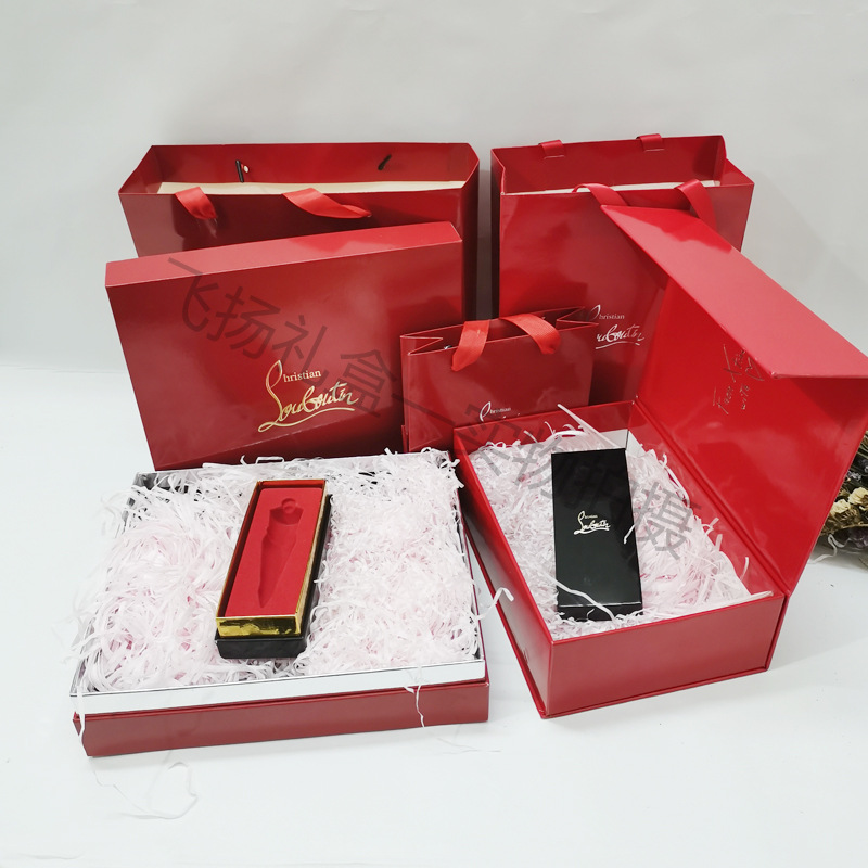 cl萝卜丁口红套装礼盒空盒女王权杖口红香水礼盒礼品袋纸袋