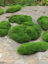 仿真苔藓块植毛石头大小搭配造景装饰青苔石青苔草坪植绒摆件软装