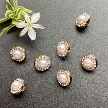 小香风复古纽扣装饰扣女士衬衣扣子珠扣钻石金属底托圆形衬衫纽扣