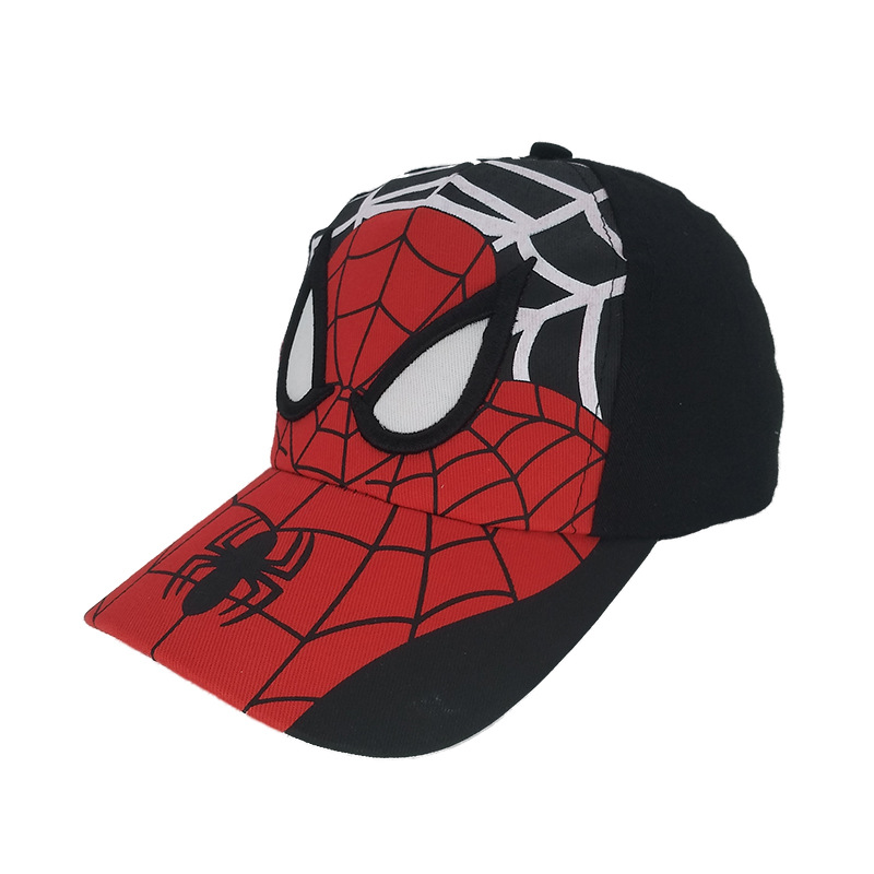 Summer New Children's Sun Hat Baseball Cap Spider-Man Breathable Mesh Fitted Cap Supply Hat