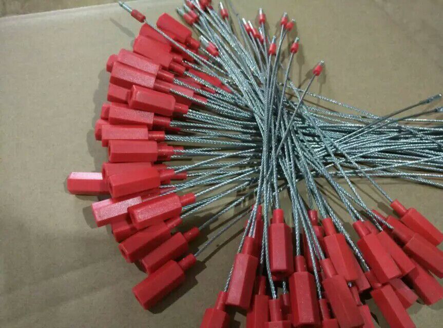 厂家现货插入式钢丝一次性铅封锁 集装箱施封锁铅封锁抽紧铅封锁