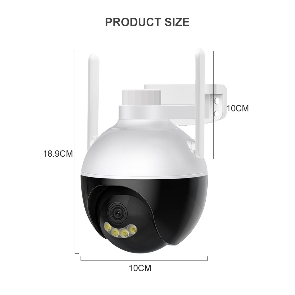 Factory Direct Sales Cross-Border Foreign Trade V360pro Outdoor HD WiFi Ball Machine Full Color Security Surveillance Camera