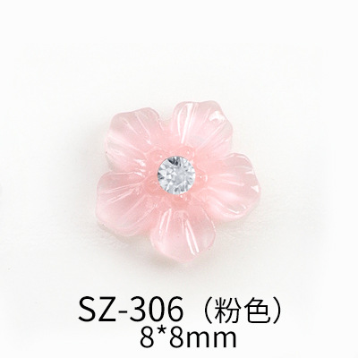 Internet Celebrity Little Flower Nail Ornament Ins Idyllic Minimalist Flower Color DIY Cartoon Resin Fingernail Decoration