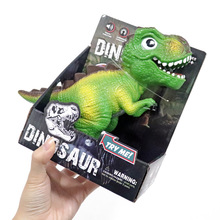 玩具软胶恐龙搪胶卡通彩色儿童玩具发声仿真霸王龙男孩礼物
