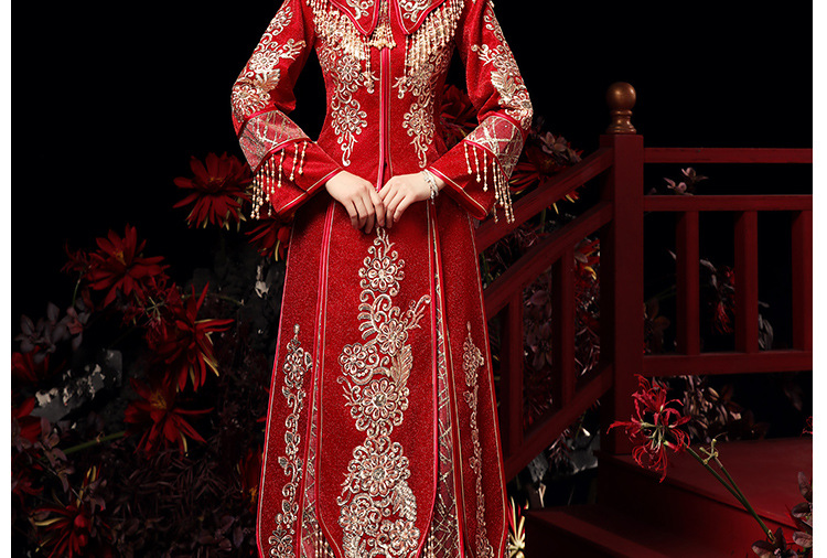 秀禾服2020年新款新娘结婚礼服中式嫁衣凤冠霞帔婚服出嫁秀和服女