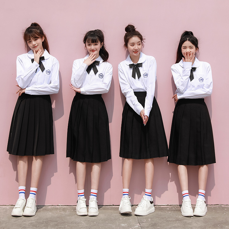 韩版中学生学院风班服套装初中高中生英伦风运动会毕业照附中校服