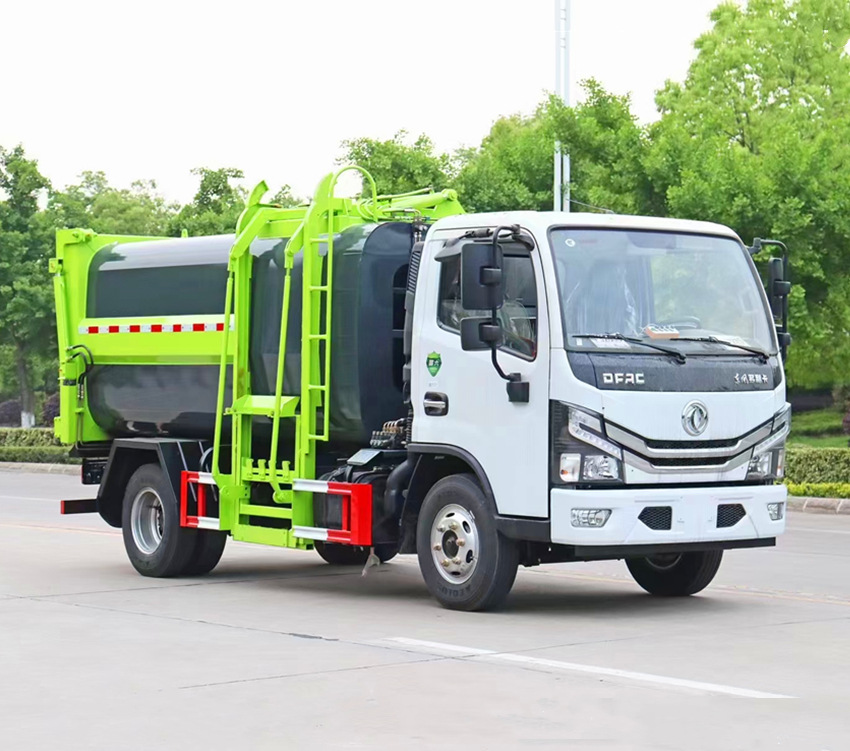 【垃圾车】供应东风多利卡6方挂桶拉圾车价格环卫垃圾清运车厂家