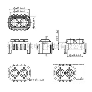 天海原装件pp3201326 两芯尾盖 汽车线束连接器接插件-阿里巴巴