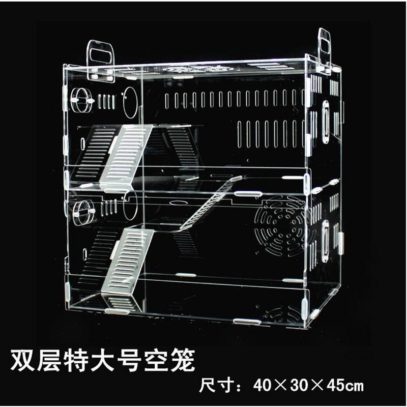 亚克力仓鼠笼双层层透明别墅仓鼠宝宝咬不烂金丝熊专用用品厂家