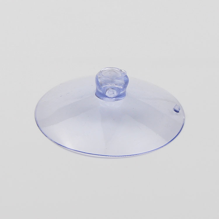 5cm穿孔吸盘天蓝色透明横孔侧孔宠物玩具固定PVC玻璃吸盘亚马逊
