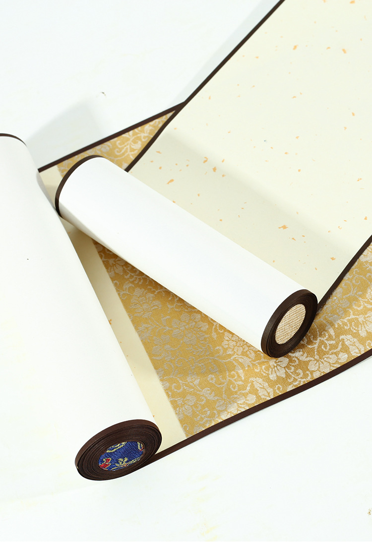 卷轴宣纸国画生宣3米5米10米仿古宣纸加厚书法国画创作手卷配锦盒