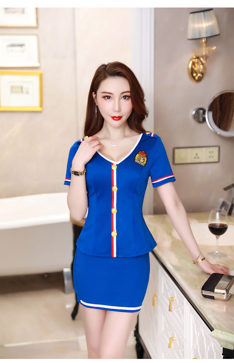 2021新款女性感套装足疗服装女洗浴浴场沐足店按摩足浴技师工作服