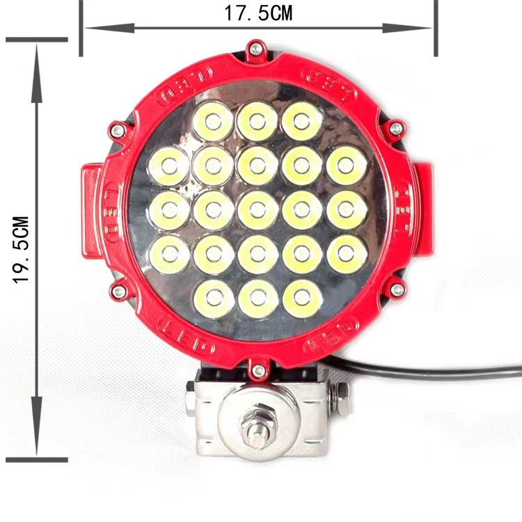 Cross-Border Wholesale 51W round Work Light off-Road Vehicle Top Engineering Auxiliary Light Truck Front Bumper Light Universal Led Light