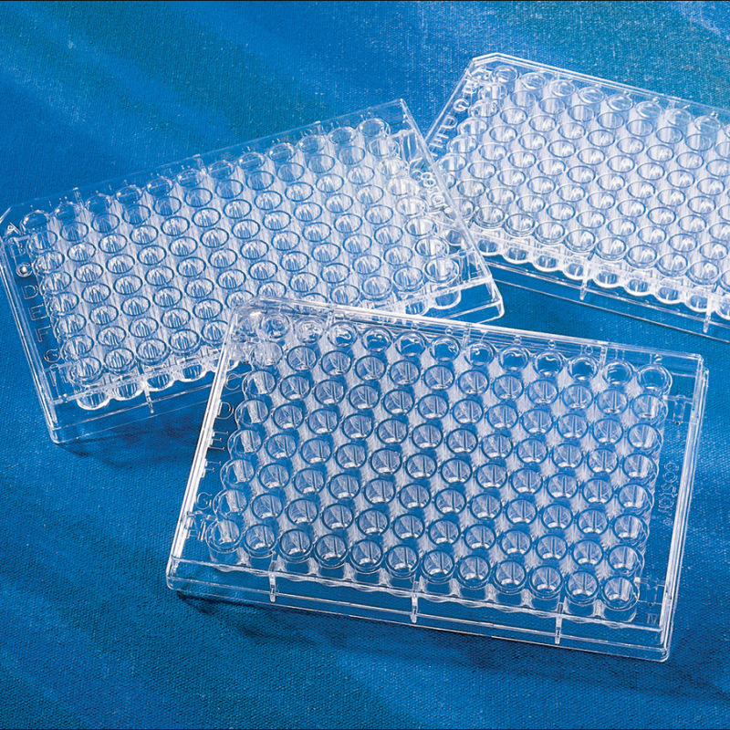 康宁corning3599 96孔无色细胞培养板tc处理独立包装带盖无菌平底