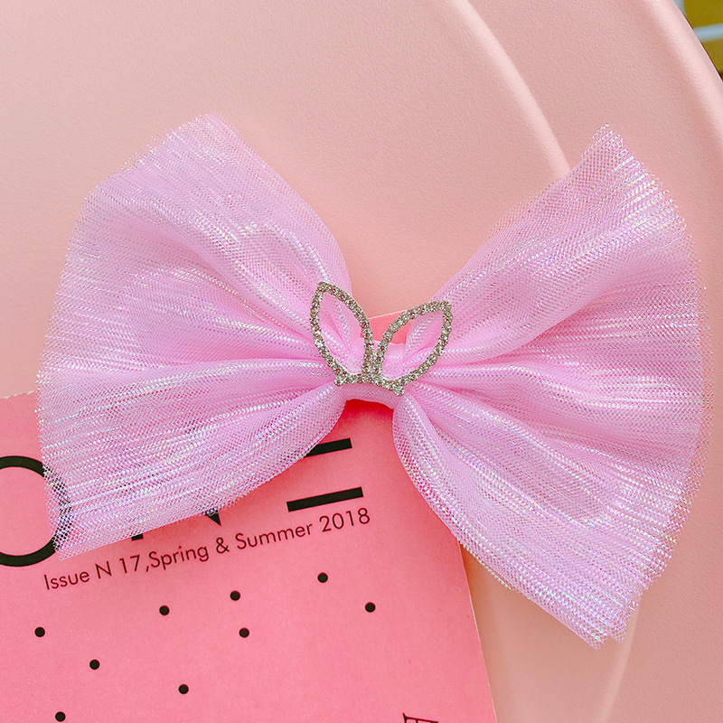 5318 粉色大集合 亮片网纱珍珠蝴蝶结女童甜美可爱发夹鸭嘴夹发饰