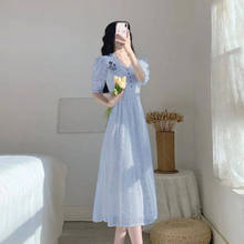 蕾丝刺绣2024裙子新款显瘦气质茶歇法式复古小众仙女蕾丝连衣裙