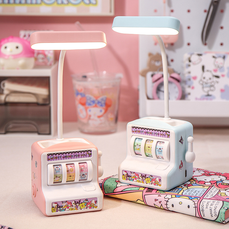 creative the hokey pokey pen holder usb table lamp mini led pen holder storage small night lamp cartoon shake game table lamp