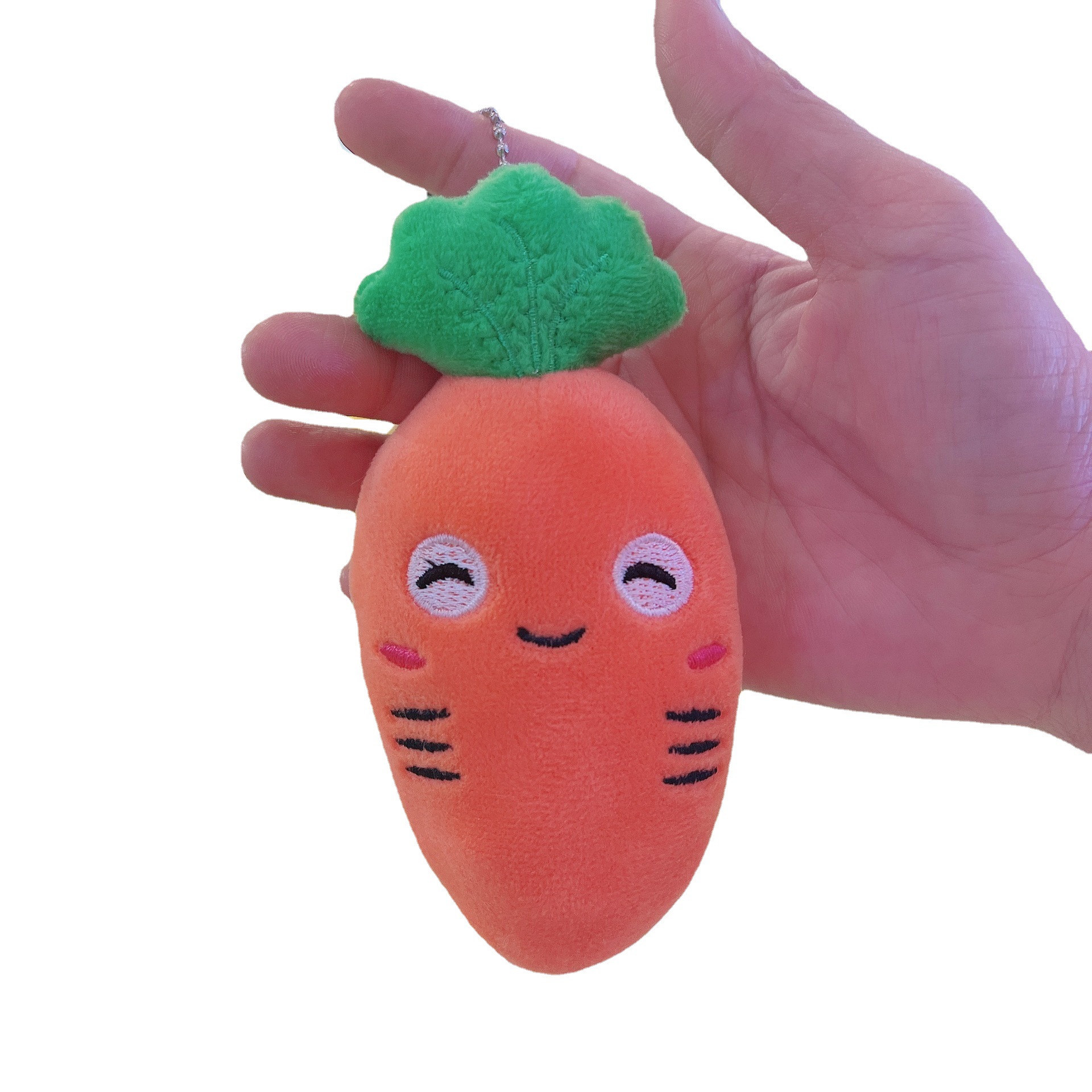 Cute Cartoon Simulation Radish Pendant Fruit and Vegetable Plush Doll Bag Keychain Baby Doll Wholesale