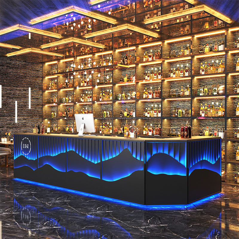 工业风酒吧创意吧台健身房台球馆收银台酒店公司柜台前台接待台