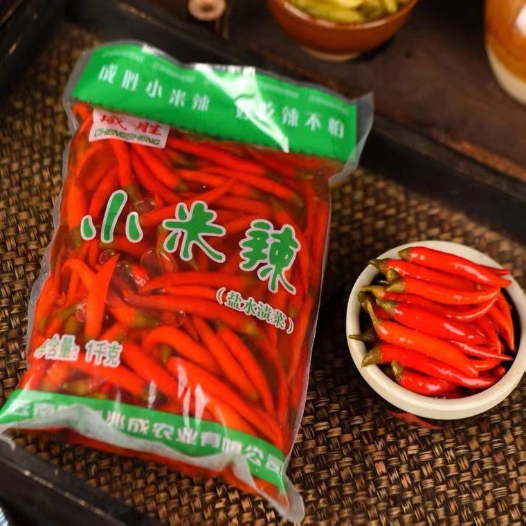 云南特产泡椒成胜小米辣泡椒红黄泡椒小米椒野山椒泡辣椒泡椒风爪